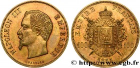 SECOND EMPIRE
Type : 100 francs Napoléon III, tête nue, FACTICE pour le Film “Le Tricheur” 
Date : 1855 
Quantity minted : --- 
Metal : brass 
Diamete...