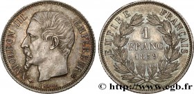 SECOND EMPIRE
Type : 1 franc Napoléon III, tête nue 
Date : 1859 
Mint name / Town : Paris 
Quantity minted : 3827495 
Metal : silver 
Millesimal fine...