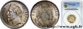 SECOND EMPIRE
Type : 1 franc Napoléon III, tête laurée 
Date : 1869 
Mint name / Town : Paris 
Quantity minted : 3723271 
Metal : silver 
Millesimal f...