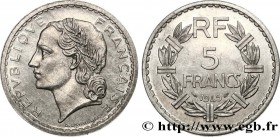 PROVISIONAL GOVERNEMENT OF THE FRENCH REPUBLIC
Type : Essai de 5 francs Lavrillier, en aluminium 
Date : 1945 
Mint name / Town : Paris 
Quantity mint...