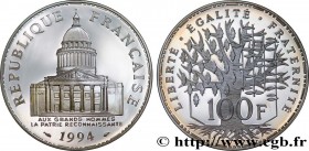 V REPUBLIC
Type : 100 francs Panthéon, BE (Belle Épreuve) 
Date : 1994 
Quantity minted : 4.566 
Metal : silver 
Millesimal fineness : 900  ‰
Diameter...