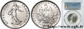 V REPUBLIC
Type : 5 francs Semeuse, nickel 
Date : 1985 
Mint name / Town : Pessac 
Quantity minted : 20111 
Metal : copper nickel 
Diameter : 29,32  ...