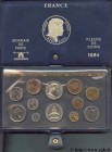 V REPUBLIC
Type : Boîte Fleur de Coins 
Date : 1984 
Mint name / Town : Paris 
Quantity minted : 13836 
Catalogue references : F.5000/41 
Predigree : ...