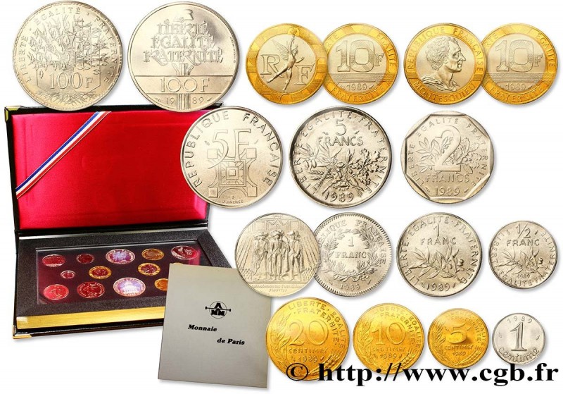 V REPUBLIC
Type : Boîte Fleur de Coins 
Date : 1989 
Mint name / Town : Paris 
Q...