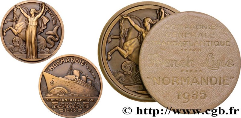 III REPUBLIC
Type : Médaille, French Line, le “Normandie” 
Date : 1935 
Metal : ...