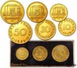 SAAR TERRITORIES
Type : Boîtier d’essais de 10, 20 et 50 Franken 
Date : 1954 
Mint name / Town : Paris 
Quantity minted : 1100 
Metal : bronze-alumin...