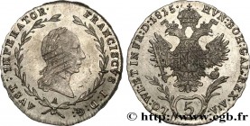 AUSTRIA - FRANCIS OF AUSTRIA
Type : 5 Kreuzer 
Date : 1815 
Mint name / Town : Vienne 
Quantity minted : - 
Metal : silver 
Diameter : 22  mm
Orientat...