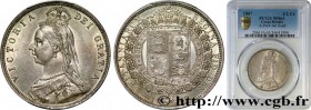GREAT-BRITAIN - VICTORIA
Type : 1/2 Crown buste du jubilé 
Date : 1887 
Mint name / Town : Londres 
Quantity minted : 1438000 
Metal : silver 
Millesi...