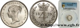 GREAT-BRITAIN - VICTORIA
Type : 4 Pence Prooflike 
Date : 1879 
Mint name / Town : Londres 
Metal : silver 
Diameter : 17,5  mm
Orientation dies : 6  ...