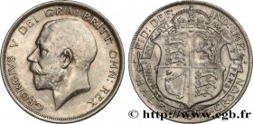 GREAT-BRITAIN - GEORGE V
Type : 1/2 Crown 
Date : 1915 
Mint name / Town : Londres 
Quantity minted : 32433000 
Metal : silver 
Millesimal fineness : ...