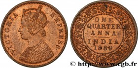 BRITISH INDIA
Type : 1/4 Anna Victoria 
Date : 1889 
Mint name / Town : Bombay 
Quantity minted : 19109856 
Metal : bronze 
Diameter : 25,5  mm
Orient...