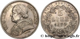 ITALY - PAPAL STATES - PIUS IX (Giovanni Maria Mastai Ferretti)
Type : 5 Lire Pie IX an XXV 
Date : 1870 
Mint name / Town : Rome 
Quantity minted : 9...