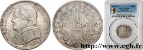 ITALY - PAPAL STATES - PIUS IX (Giovanni Maria Mastai Ferretti)
Type : 1 Lire type grand buste an XXI 
Date : 1866 
Mint name / Town : Rome 
Quantity ...