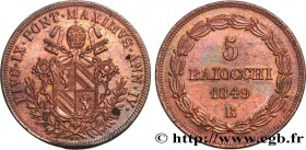 ITALY - PAPAL STATES - PIUS IX (Giovanni Maria Mastai Ferretti)
Type : 5 Baiocchi an IV 
Date : 1849 
Mint name / Town : Rome 
Quantity minted : 93780...