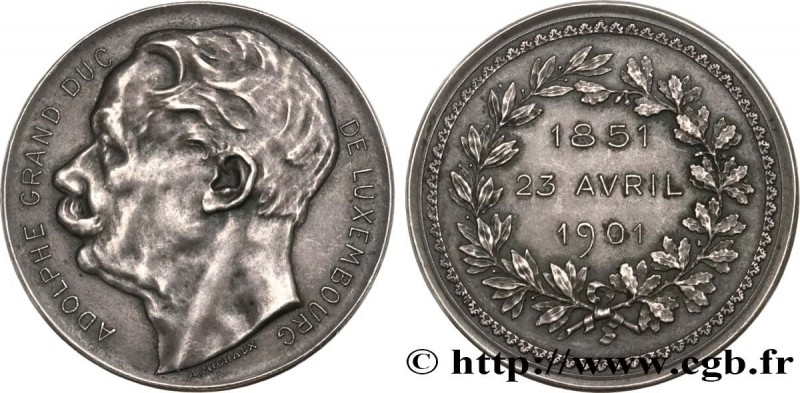 LUXEMBOURG
Type : Module de 5 Francs sur flan bruni 
Date : 1901 
Metal : silver...