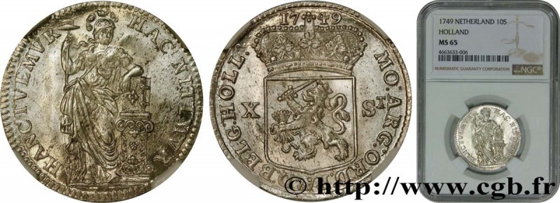 NETHERLANDS - UNITED PROVINCES
Type : 10 Stuivers Hollande 
Date : 1749 
Metal :...