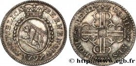 SWITZERLAND - CANTON OF BERN
Type : 10 Kreuzer 
Date : 1797 
Quantity minted : - 
Metal : silver 
Diameter : 21,  mm
Orientation dies : 12  h.
Weight ...