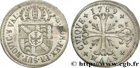 SWITZERLAND - CANTON OF NEUCHATEL
Type : 1/2 Batzen 
Date : 1789 
Mint name / Town : Neuchâtel 
Quantity minted : - 
Metal : billon 
Diameter : 22  mm...