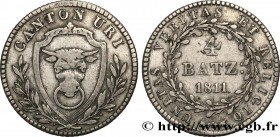 SWITZERLAND - CONFEDERATION OF HELVETIA - CANTON OF URI
Type : 4 Batzen 
Date : 1811 
Mint name / Town : Uri 
Metal : billon 
Diameter : 24  mm
Orient...