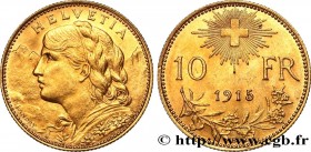 SWITZERLAND
Type : 10 Francs "Vreneli" 
Date : 1915 
Mint name / Town : Berne 
Quantity minted : 400000 
Metal : gold 
Millesimal fineness : 900  ‰
Di...