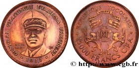 TOGO - GNASSINGBE EYADEMA
Type : Piéfort cuivre 15000 Francs Président Eyadema 
Date : 1977 
Quantity minted : 5 
Metal : copper 
Diameter : 22,1  mm
...