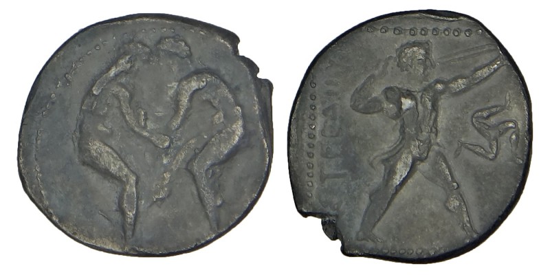 pamphylıen, aspendos, stater
AR Stater, 420/370 BC Two wrestlers // slingers r.,...