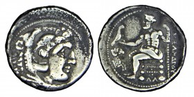 MACEDONIA. Kingdom. Alexander III, (336-323) BC.
AR tetradrachm, 330/320 BC Chr., Damascus; Herakleskopf in the lion's skin r.//Zeus Aetophoros sits l...