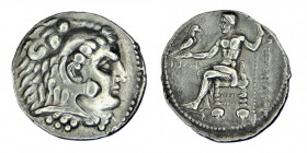 Kings of Macedon. Alexander III, (336-323) BC, 
after death catalog number price 3292 muller 1446 Obv: Head of young, beardless Herakles, clad in lion...