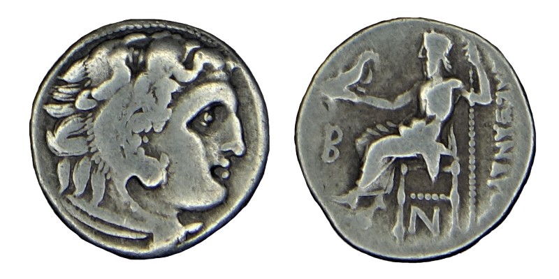 Kings of Macedon. Kolophon. Alexander III (336-323) BC.
 Struck under Antigonos ...