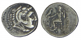 Kings of Macedon. Alexander III (336-323) BC.
Chr. Vs .: Head of Hercules with lion's scalp and. R., Back: Zeus aetophoros, Condition:nıce: very, good...