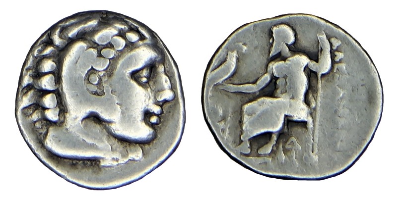 Kings of Macedon, Alexander III. (320-306/5)
silver drachm.antigonos, In the nam...