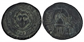 Kings of Macedon. Alexander III, (336-323) BC.
Uncertain mint in Macedon. Bronze Ã†, Condition: very, good
3,62 gr. 16,9 mm.