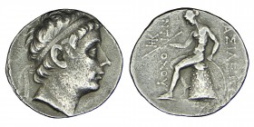 Seleukıd empıre antiochos III, (222-187) BC. 
AR Tetradrachm. Antioch on the Orontes mint. Diademed head right, with sideburn / Apollo, testing arrow ...