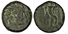 Seleukid Kingdom. Antioch. (128-123) BC.
Alexander II Zabinas Bronze, Radiate and diademed head right / ΒΑΣΙΛΕΩΣ ΑΛΕΞΑΝΔΡΟΥ, double cornucopiae, A-Π f...