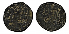 Seleucis and Pieria Antioch circa. (31-27 BC.)
 O: Laureate head of Zeus right. O: ANTIOΧEΩΝ THΣ MHTΡOΠOΛEΩΣ, Zeus seated left, holding Nike and scept...