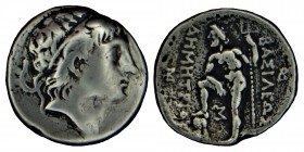 Kİngs, of macedon, Demetrius (306-283) BC.
Tetradrachm Amphipolis mint. Struck Diademed head right Poseidon Pelagaios standing left, right foot on ro...