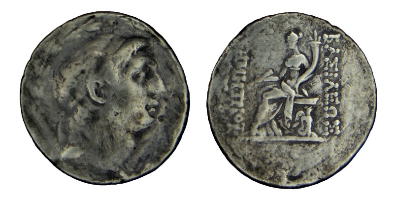 Seleucid, kingdom,demetrius (152-151) BC.
/ T. diad. to d. R / BAΣΙΛΕΩΣ / ΔHMHT...