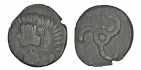 DYNASTS OF LYCIA, (380-360) BC. 
 Sılver drachm. Facing lion's scalp. Rev. &#66195;&#66177;&#66197;-&#66182;&#66187;-[&#66189;&#66177;] ('Perikle' in ...