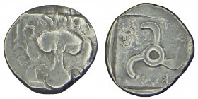 DYNASTS OF LYCIA. Sılver drachm. (380-360) BC.
 Facing lion's scalp. Rev. &#66195;&#66177;&#66197;&#66182;-&#66187;-&#66189;&#66177; ('Perikle' in Lyc...