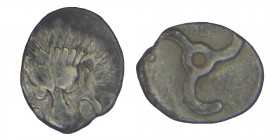 DYNASTS OF LYCIA. (380-360) BC.
Sılver drachm. Facing lion's scalp. Rev. &#66195;&#66177;&#66197;-&#66182;&#66187;-[&#66189;&#66177;] ('Perikle' in Ly...