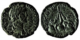 Caesarea. Antoninus Pius (138-161) AD.
Cappadocia. Bronze Æ Condition: very good.
10,46 gr. 22,8 mm.