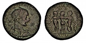 Traianus Decius, 249 - 251 AD
TARSOS, CİLİCİAN AE Vers .: AU KAI G MES KUIN DEKIOS TRAIANOS / P - P, bust with tank, paludament and radiate wreath r. ...