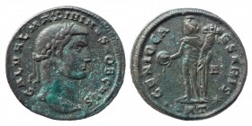Maximinus II, Caesar AD. (305/311)
AE Follis, Antioch mint, struck AD. 308. GAL VAL MAXIMINVS NOB CAES
 laureate head right / GENIO CA ESARIS Genius s...