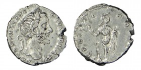 ANTONINUS PIUS / (138-161)
Obverse description: Laureate head of Antoninus the Pious on the right 
Reverse description: Fortuna (the Fortune) draped, ...