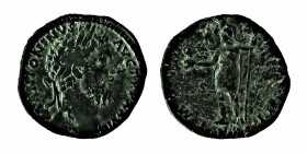 Marcus Aurelius (AD 161-180) AE
Sestertius11h). NGC XF 4/5 - 3/5, Fine Style. Rome, June-December AD 174. M ANTONINVS-AVG TR P XXVIII, laureate head o...