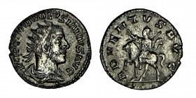 Volusianus, (251-253) 
Antoninian, Antiochia Rv: AVENTVS AVG Riding Volusian Riding Left Holding Spear, Second Hand Raised, RIC.214 1/1
Condition: ver...