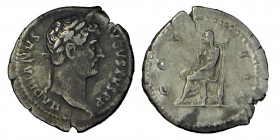 Hadrıanus,drachm, (117-138)
Obverse description: Hadrian's right bust, draped over left shoulder,Reverse titles: COS - III.
Reverse Description: Pudic...