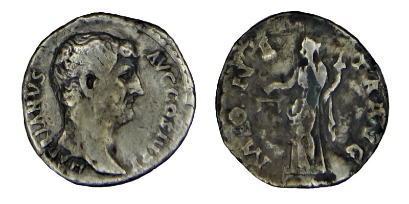 Hadrianus,( 117-138 )
Silver, drachm. Obverse description: Hadrian naked head on...