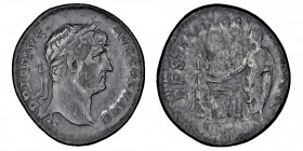 HADRIANUS (117 - 138) 
Denarius, 136, Rome,HADRIANVS - AVG COS III P P. Head right. Rs: RESTITVTORI - HISPANIAE. Hadrianus standing in toga with scrol...