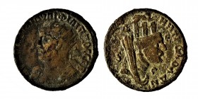 SYRIA, Seleucis and Pieria. Antioch. Philip I. (244-249) 
 Æ Radiate and cuirassed bust left / Turreted, veiled and draped bust of Tyche of Antioch ri...